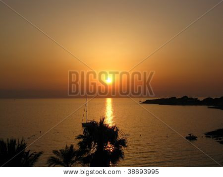 pôr do sol em Ibiza, Espanha