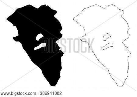 Kitwe City (republic Of Zambia, Copperbelt Province) Map Vector Illustration, Scribble Sketch City O