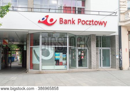 Lodz, Poland - June 16, 2020: Bank Pocztowy Sa Is A Commercial Bank In Poland, Offering Financial Se