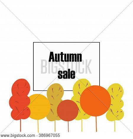 Autumn Typographic. Fall Leaf. Vector Illustration Eps 10