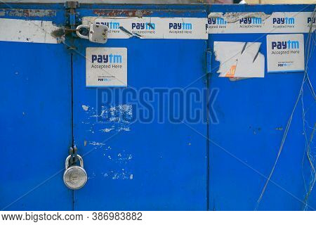 Kolkata, West Bengal, India - 22nd May 2020 : Locked Retail Shops Are Under Lockdown To Stop Spread 