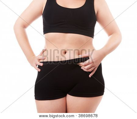 Größe 40-42 Frau Körper isolated over white background