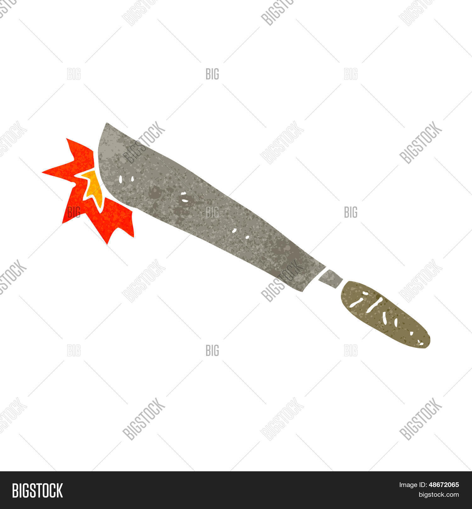Retro Cartoon Machete Vector & Photo (Free Trial) | Bigstock