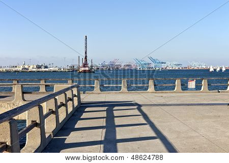 Cranes Of The Port Of Longbeach California.
