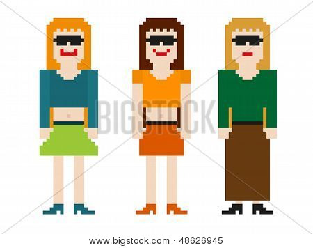 8-bitowy zestaw kobiet