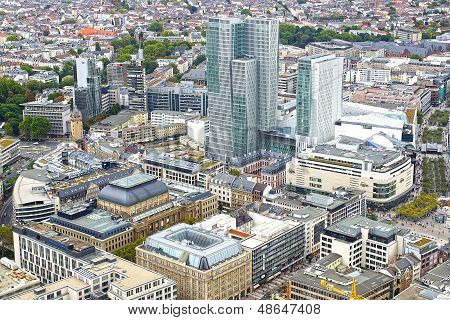 Panorama of Frankfurt am Main, Germany.