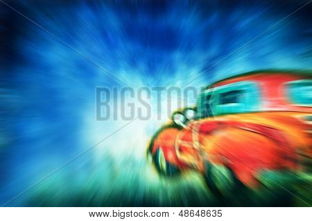 Speed Blurred Car