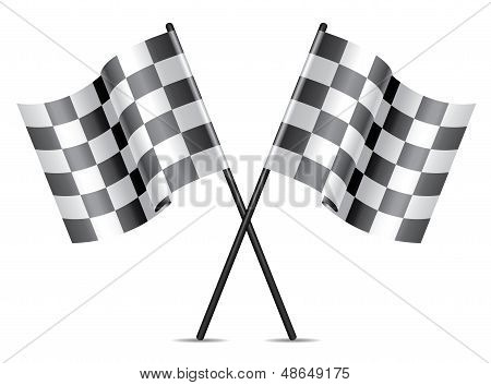 Vector icono de banderas de carreras