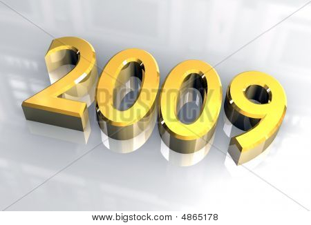 Anno 2009 In oro 3D