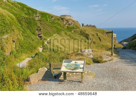 Path to Tintagel Castle Cornwall England