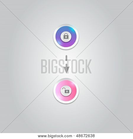 User interface unlock icon
