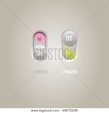 User interface power sliders