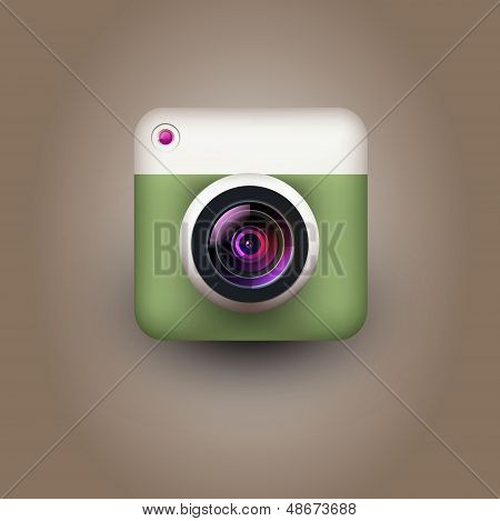 User interface camera lens icon