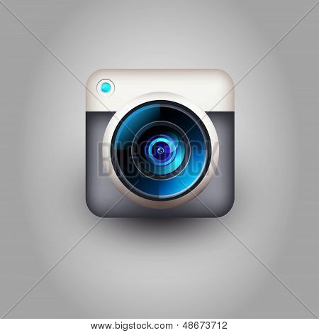 User interface camera lens icon