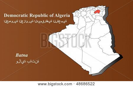 Algeria - Batna Highlighted