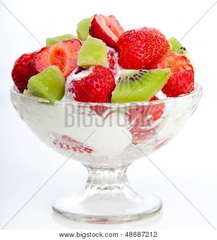 Jordbær. Frugt. frugtsalat