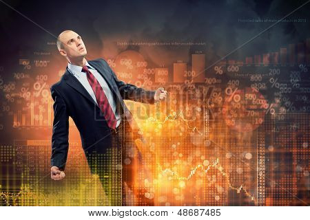 Businessman in anger