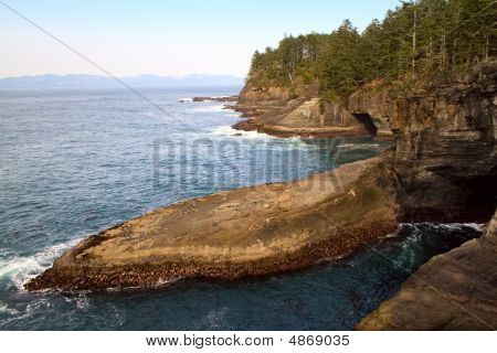 Cape dalkavukluk, Washington kayalar ve mağaralar