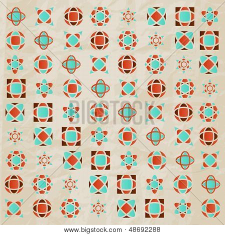 Abstrakte Muster auf zerknittertes Papier Textur