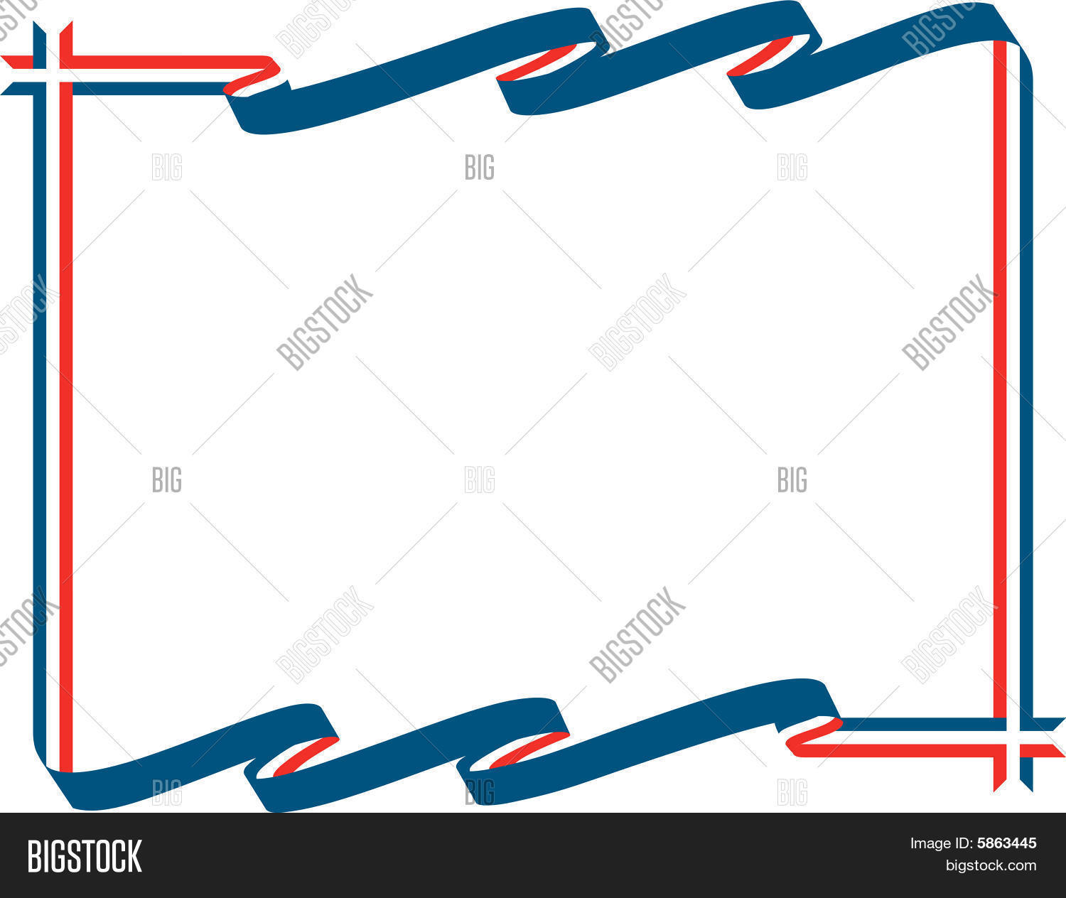 Blue Flag Banner Vector Photo Free Trial Bigstock