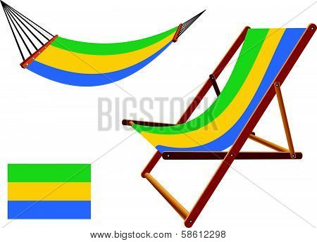 Gabonese Republic Hammock And Deck Chair Set