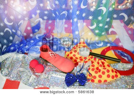 Circo concetto metafora ricreazione Clown attrezzature