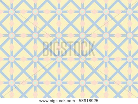 Asterisk, Circle And Triangle Pattern On Pastel Color