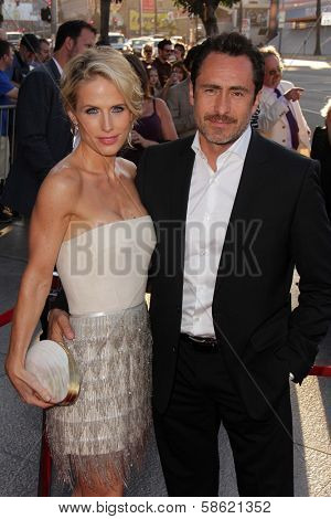 Demian Bichir and wife Lisset Gutierrez at 