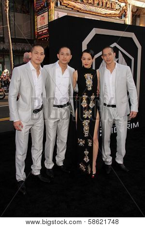 Rinko Kikuchi and the Luu Triplets at the 