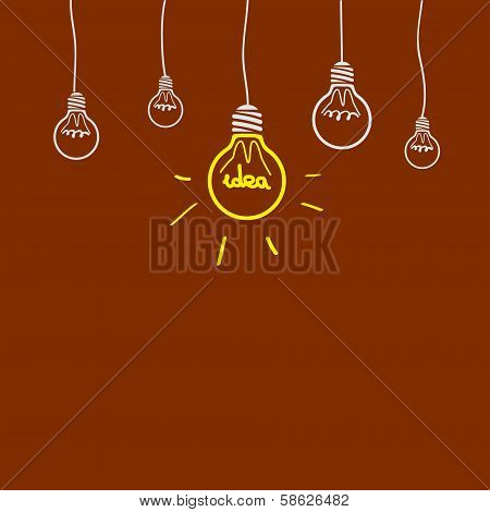 light bulb idea vector illustration
