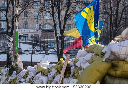 Maidan protests on 31 January 2014 in Kiev, Ukraine
