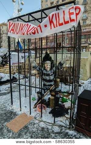 Maidan protests on 31 January 2014 in Kiev, Ukraine