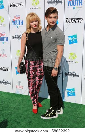 Garrett Clayton and Claudia Lee at Variety's Power of Youth, Universal Studios, Universal City, CA 07-27-13