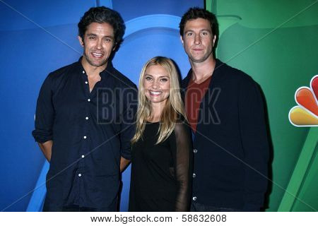 Neal Bledsoe, Spencer Grammer and Pablo Schreiber at the NBC Press Tour, Beverly Hilton, Beverly Hills, CA 07-27-13