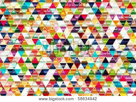 Colorful Shiny Triangular Background.