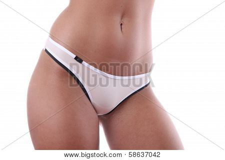 Woman in underwear at the studio shot