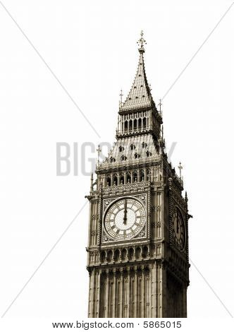 big Ben, London. isoliert auf weiss.