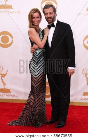 Leslie Mann and Judd Apatow at the 65th Annual Primetime Emmy Awards Arrivals, Nokia Theater, Los Angeles, CA 09-22-13