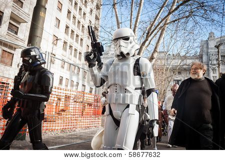 People Of 501St Legion Take Part In The Star Wars Parade In Milan, Italy
