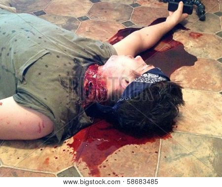 Cody Hackman on the set of 