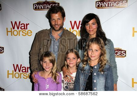 Jamie Bamber and family at the 