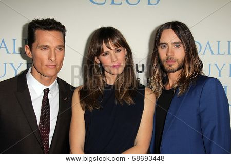 Matthew McConaughey, Jennifer Garner and Jared Leto at the 