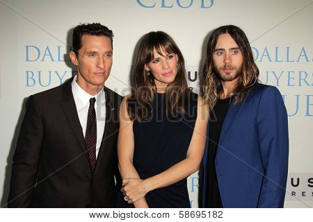 Matthew McConaughey, Jennifer Garner and Jared Leto at the 
