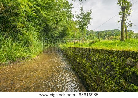 Stream meandering through the countryside