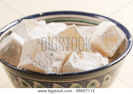 Lukum (turkish Delight) In A Bowl