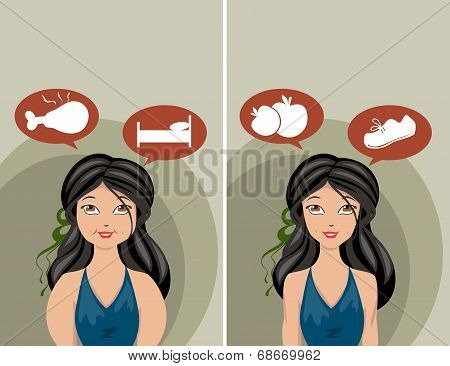 thick and slim women