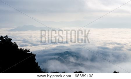 Landscape Of Cloud Above Cordillera In The Morning