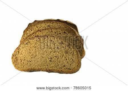 sliced bread isolated on white background