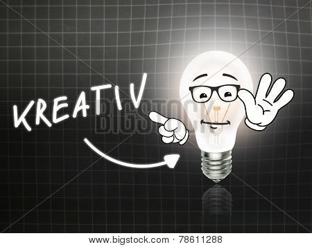 Kreativ Bulb Lamp Energy Light Blackboard