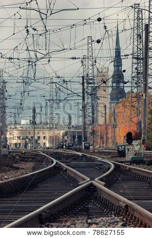 The Central Train Station In Riga